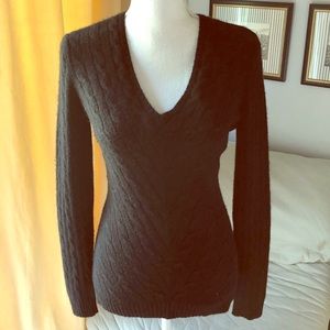 Black Cashmere v neck sweater